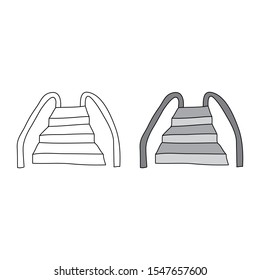 cartoon drawing of a staircase