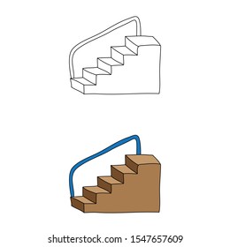 cartoon drawing of a staircase