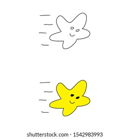 cartoon drawing of a star mascot