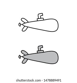 cartoon drawing of a submarine