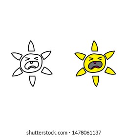 cartoon drawing of the Sun