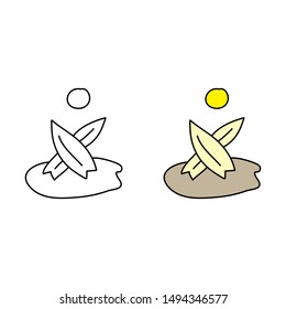 cartoon drawing of a surfboard