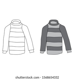 cartoon drawing of a sweater