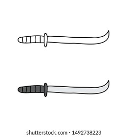 cartoon drawing of a sword