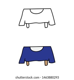 cartoon drawing of a table