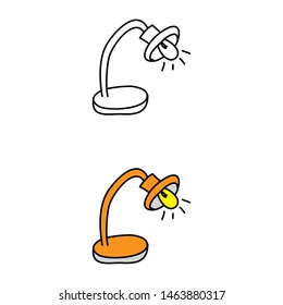 cartoon drawing of a table lamp