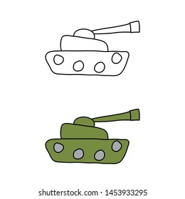 cartoon drawing of a tank