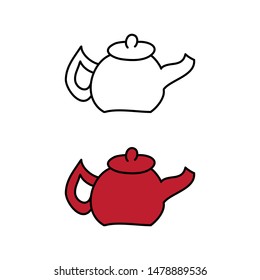 cartoon drawing of a teapot