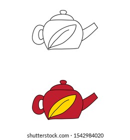 cartoon drawing of a teapot