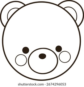 Dibujo de dibujos animados de un oso de peluche