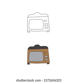 cartoon drawing of a television