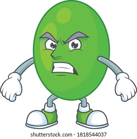 cartoon drawing of tetrad showing angry face. Vector illustration
