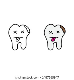 cartoon drawing of a tooth