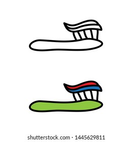 cartoon drawing of a toothbrush
