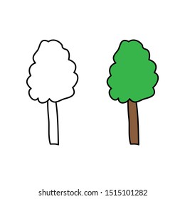 cartoon drawing of a tree