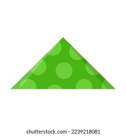 Dibujo de dibujos animados de la figura o forma del triángulo para niños preescolares con un fondo blanco aislado. Forma geométrica básica para la ilustración vectorial de niños. Educación, concepto de geometría