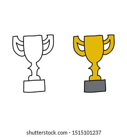 cartoon drawing of a trophy