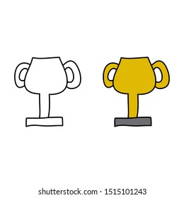 cartoon drawing of a trophy