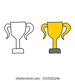 cartoon drawing of a trophy