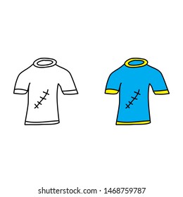 cartoon drawing of a t-shirt