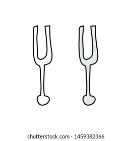 cartoon drawing of a tuning fork