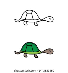 cartoon drawing of a turtle