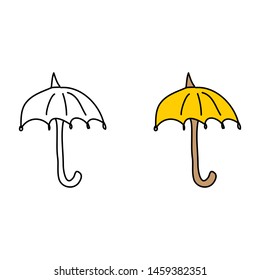 cartoon drawing of an umbrella