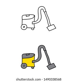 cartoon drawing of a vacuum cleaner