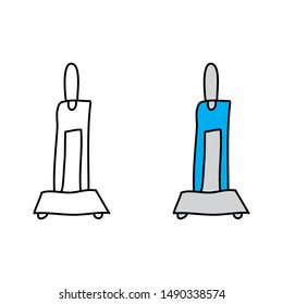cartoon drawing of a vacuum cleaner