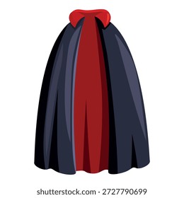 Cartoon drawing of a vampire cape with high collar, perfect for halloween costumes or gothic fashion