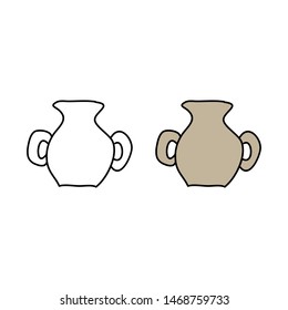 cartoon drawing of a vase
