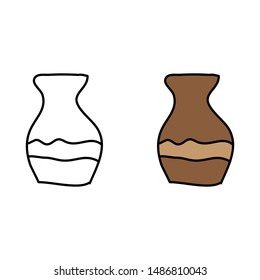 cartoon drawing of a vase