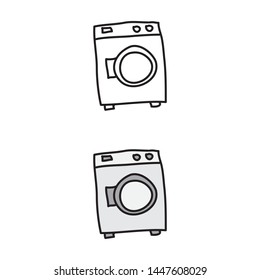 cartoon drawing of a washing machine