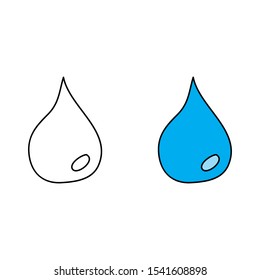 cartoon drawing of a water drop