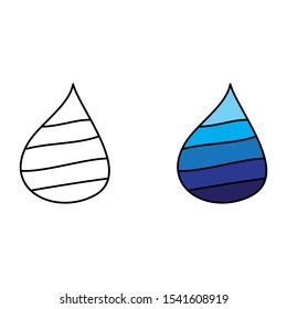 cartoon drawing of a water drop