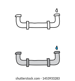 Cartoon Drawing Water Pipe Stock Vector (Royalty Free) 1453933283