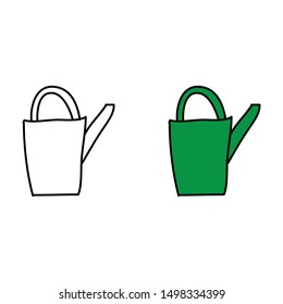 cartoon drawing of a watering can