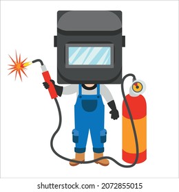 Cartoon Drawing Of A Welder
