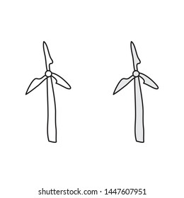 cartoon drawing of a wind turbine