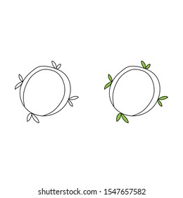 cartoon drawing of a wreath