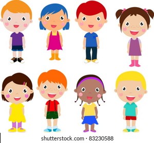 Children Hold Hands Vector Image Friends Stock Vector (Royalty Free ...