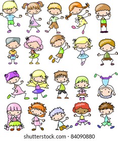 cartoon drawings of children