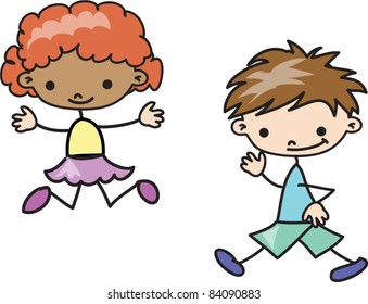 cartoon drawings of children