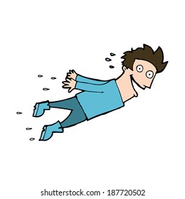 volador empapado de dibujos animados