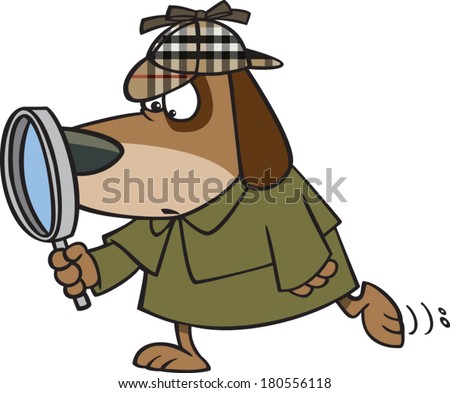 cartoon dressed as a detective