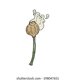 cartoon dried poppy