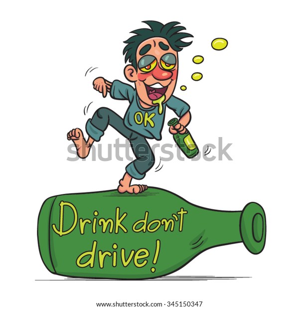 Cartoon Drink Dont Drive Illustration 스톡 벡터(로열티 프리) 345150347 ...