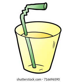cartoon drink with straw