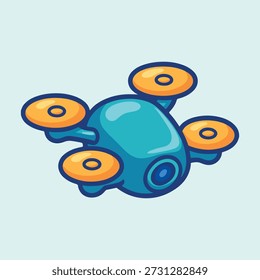 Cartoon Drone Icon Cartoon Vector