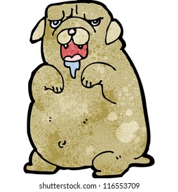 perro baboso de dibujos animados
